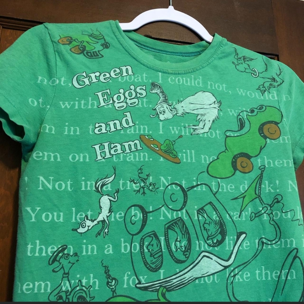 Y2K Dr Seuss Green Eggs and Ham tee